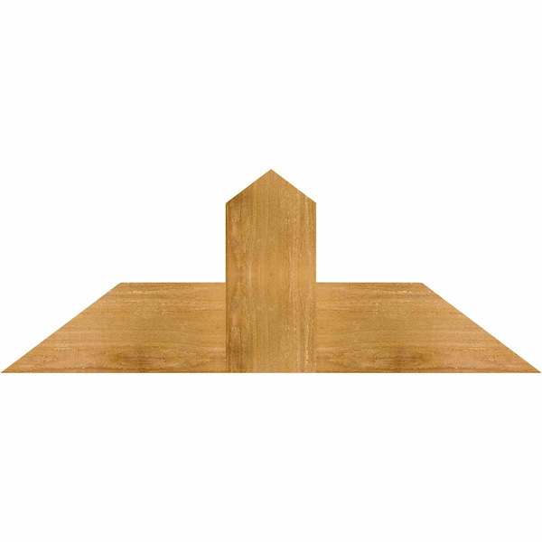 Ekena Millwork Portland Rough Sawn Timber Gable Bracket, Western Red Cedar, 36"W x 13"H x 4"D x 6"F, 9/12 Pitch GBW036X13X0406POR00RWR - main
